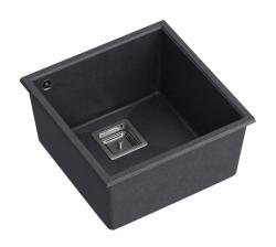 Quadri Quadrangle antracitni granit vgradno pomivalno korito 42x42 cm z inox čepom 1208967486