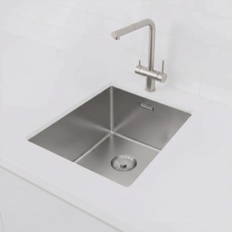 Pure.Sink Prestige nerjaveče jeklo pomivalno korito 34x40 cm 10 mm radij podvgradno, ploskovno in nadgradno PPG3440-02.