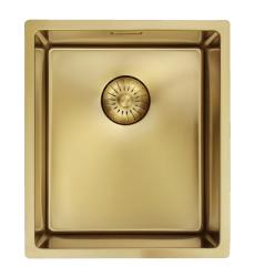 Pure.Sink Prestige pomivalno korito 34x40 cm PVD Zlato 10 mm radijus za podgradnjo, vgradnjo na ravni in nadgradnjo PPG3440-60