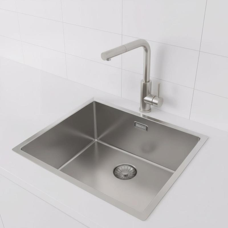 Pure.Sink Prestige inox pomivalno korito 50x40 cm 10 mm radijus za vgradnjo pod pult, raven vgradnjo in nadgradnjo PPG5040-02