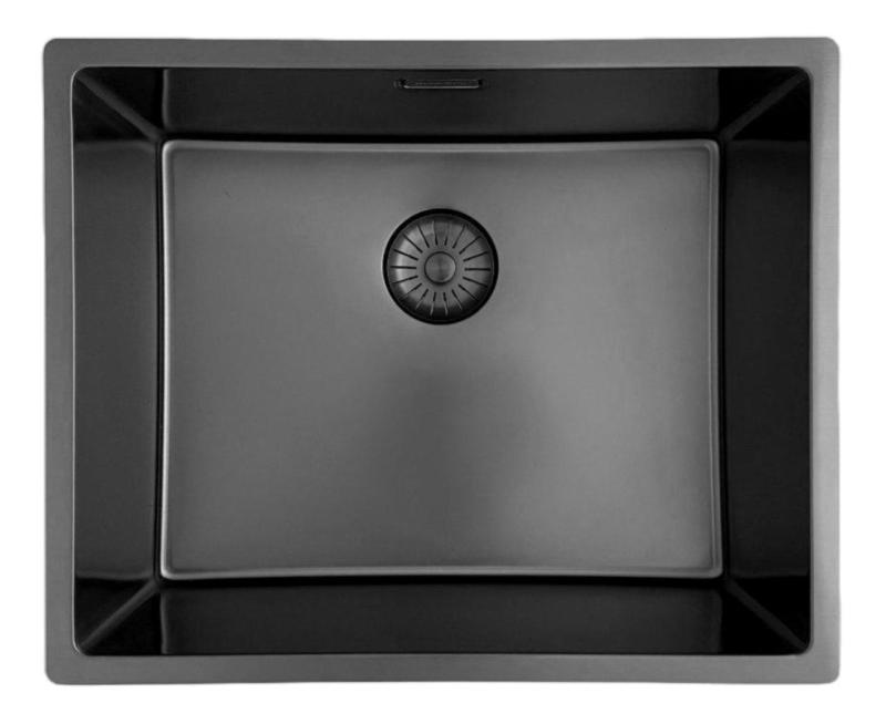 Pure.Sink Prestige pomivalno korito 50x40 cm PVD Gun Metal 10mm radijus za vgradnjo pod pult, v ravnini s pultom in na pult PPG5040-61