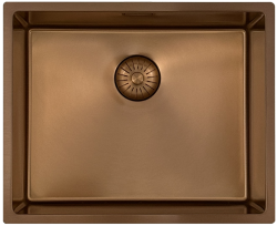 Pure.Sink Prestige pomivalno korito 50x40 cm PVD baker 10 mm radijus podvgradnja, ravna vgradnja in nadgradnja PPG5040-62