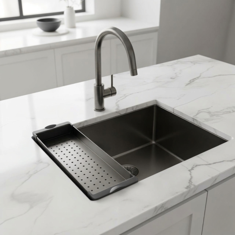 Pure.Sink Prestige vstavna posoda za pomivalno korito Gun Metal PPGCL40-61