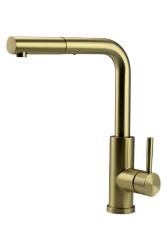 Pure.Sink Elite Steel Spark-S kuhinjska armatura PVD Brušeno zlato z izvlečno cevjo PS8041-60