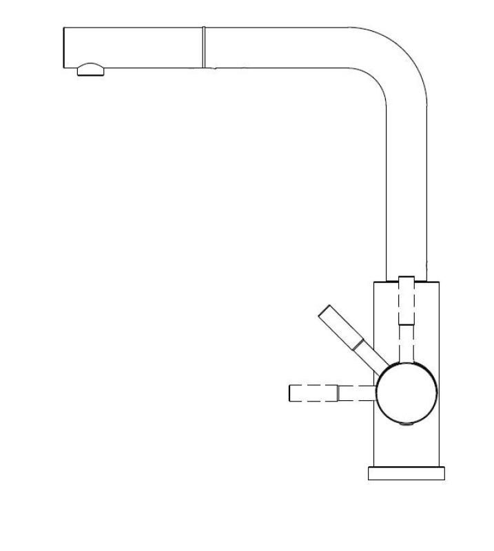 Pure.Sink Elite Steel Spark-S kuhinjska armatura PVD Gun metal z izvlečno cevjo PS8041-61
