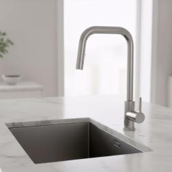Pure.Sink Elite Steel Crystal-S kuhinjska pipa nerjaveče jeklo z izvlečno cevjo PS8050-02