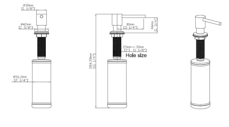 De Pure.Sink Elite Steel Shine milnik Matzwart PS9010-10