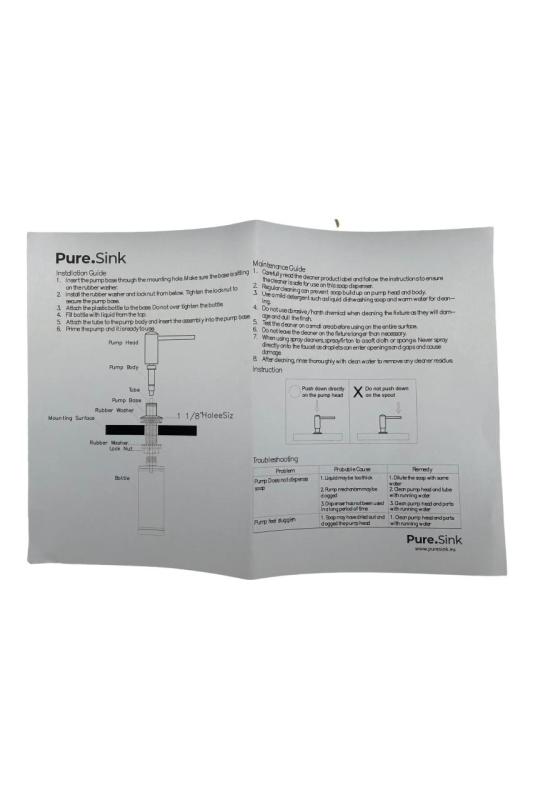 Pure.Sink Elite Steel Shine dozirnik za milo PVD Gun Metal PS9010-61