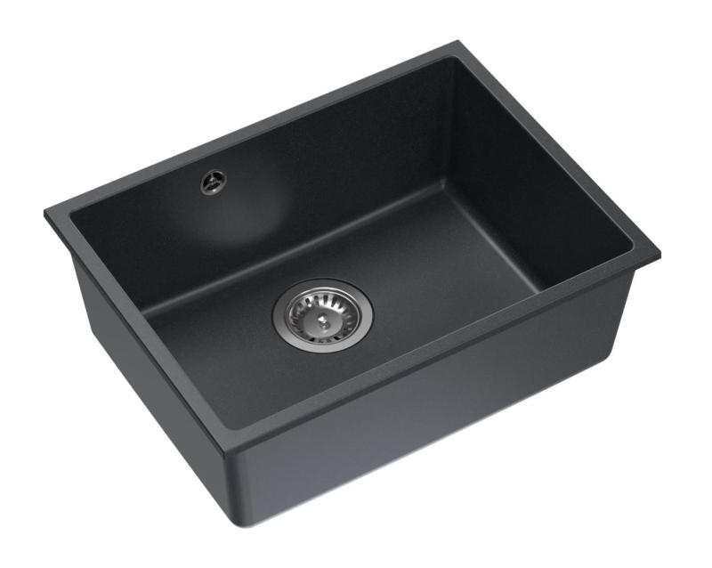 Quadri Elston Antracit Granit Podgradni Pomivalnik 495x360mm z Inox Čepom 1208967659