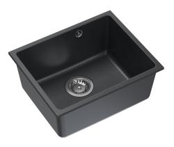 Quadri Elston Antracit Granit Podgradno Korito 420x335mm s Inox Čepom 1208967660