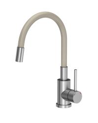 Quadri Bristol Kuhinjska Armatura RVS z Gibko Bež Izlivom 1208967664