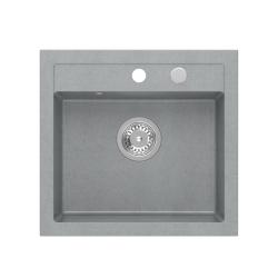 Quadri London Granit Siva Pomivalno korito 50x47cm z odprtino za pipo Nadgradnja - 1208967727