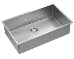 Aquadesign Zara RVS Umetni umivalnik 74x44cm Podgradnja, Ravna vgradnja in Nadgradnja z RVS Čepom - 1208967758