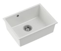Quadri Elston Bela Granit Podvgradni Pomivalno Korito 495x360 mm z Nerjavečo Jekleno Čepom 1208967774