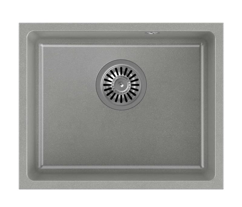 Quadri Elston Sivi Granitni Podpultni Pomivalnik 420x335mm z Nerjavečim Jeklom Čep 1208967775