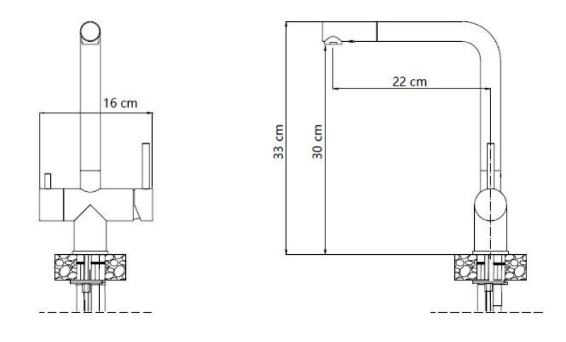 Quadri Ellesmere Kuhinjska armatura Črna 3-smerna s dodatnim priključkom za filtrirano vodo 1208967780