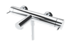 Waterevolution Flow tweerichtings douchemengkraan met handdouche van messing natuur T130NLE