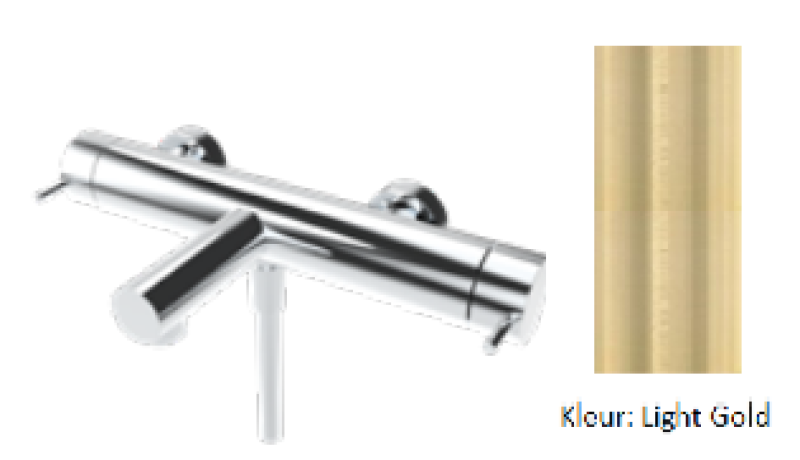 Waterevolution Flow twee-weg douchemengkraan met handdouche PVD Light Gold T130NWGE vertalen naar het Sloveens:

Waterevolution Flow dvopotna prha z ročno prho PVD Light Gold T130NWGE