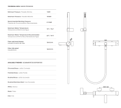 Waterevolution Flow termostatska dvosmerna prha z ročno prho bela T130TNBR