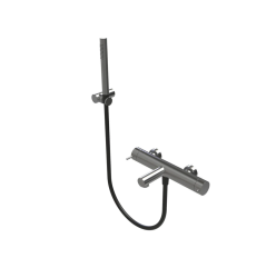 Waterevolution Flow thermostatska dvosmerna prhaška armatura s ročno prho v barvi Gun Metal T130TNWGM