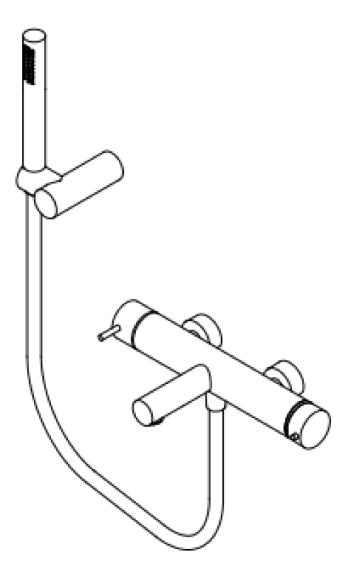 Waterevolution Flow thermostatska dvosmerna pršna mešalna armatura z ročno prho Koper T130TNCPE