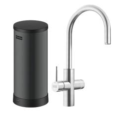 Franke Maris water hub 7L kotel 3-1 z elektronsko pipo za vrelo vodo Touch iz nerjavečega jekla 160.0715.718