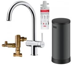 Franke Maris water hub 7l bojler 3-1 z elektronsko pipo za vrelo vodo na dotik kromirana z mešalnim setom waterhub 1208967852