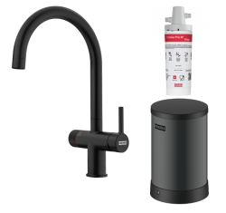 Franke Maris water hub 4L bojler 3-1 z Twist mehansko kuhinjsko pipo za vrelo vodo mat črna z bypassom waterhub 1208967862