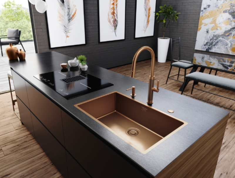 Franke Mythos Masterpiece Kuhinjska Pipa Baker z J-Izlivom in Izvlečno Prho - 115.0711.557