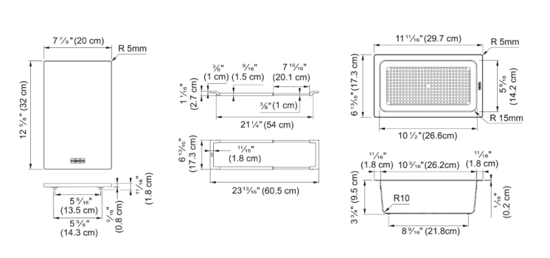 Franke Universalni Pripomoček All-In Set 1 - Rezkalna deska, Plastična Vložna Posoda in Teleskopski Most 112.0655.481