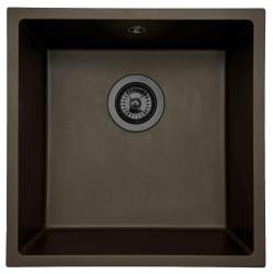 GraniteMy Universal Café Granitno Pomivalno Korito 40x40 cm nadgradno, podgradno in poravnano vgradnjo z gun metal čepom - 1208967917