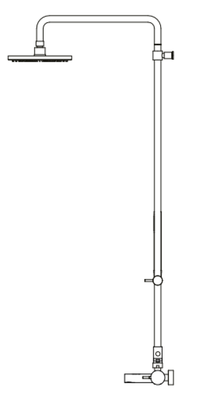 Waterevolution Flow drieweg douchemengkraan met hoofddouche en ronde handdouche gunmetal T131NRGME