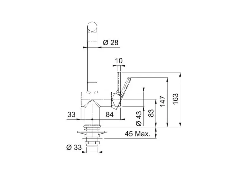 Franke Active L Kuhinjska armatura Polar White Bela z vrtljivim izlivom 115.0653.376