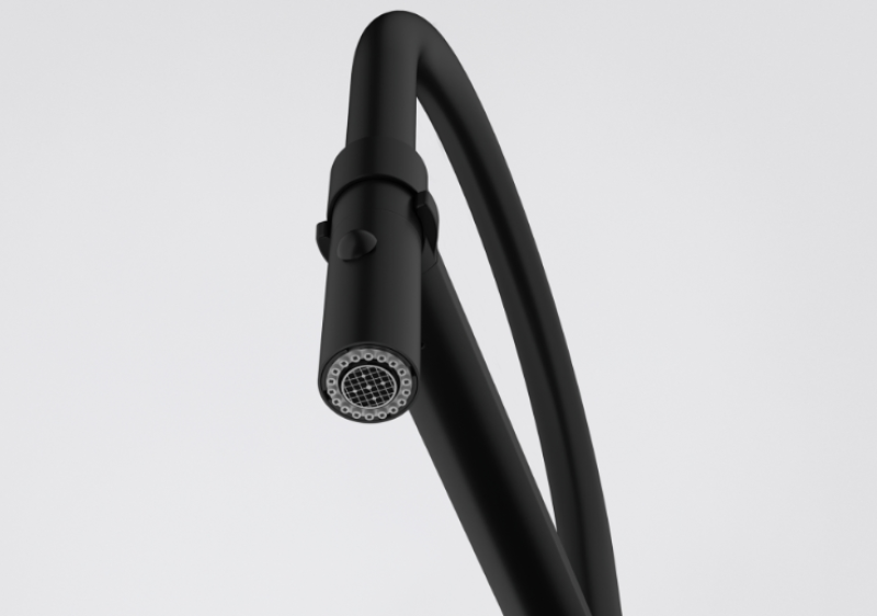 Franke Icon Enoročna Kuhinjska Armatura z Gibljivo Ročno Prho, Črna 115.0690.598