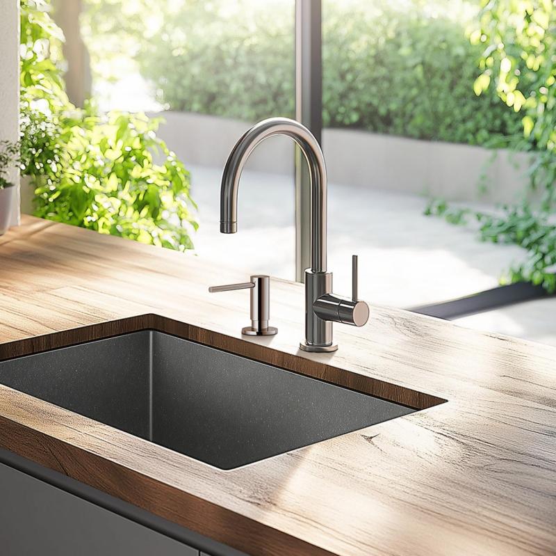 Franke Active kuhinjski vgradni dozirnik mila granit Stone Grey Siva 112.0633.078