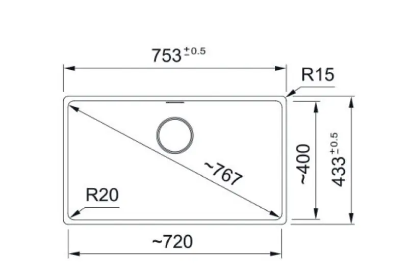 Franke Maris MRG 210-72 Fragranite Slate Grey Umivalnik Siva temno Vgradna ravna površina 135.0714.632