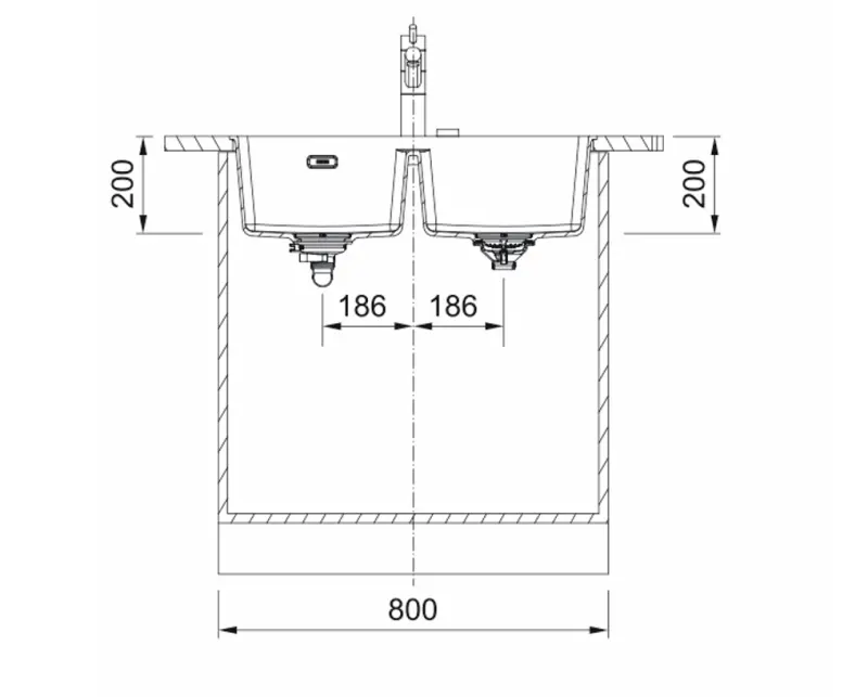 Franke Maris MRG 220-35-35 Fragranit Slate Grey Dvojno umivalnik siv temen Vgradnja ravno 135.0714.633