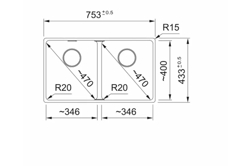Franke Maris MRG 220-35-35 Fragranit Slate Grey Dvojno umivalnik siv temen Vgradnja ravno 135.0714.633