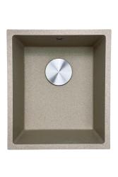GraniteMy Universal granitna bež peščena pomivalno korito 34x40 cm nadgradna, podvgradna in vgradna z inox čepom 1208968007.