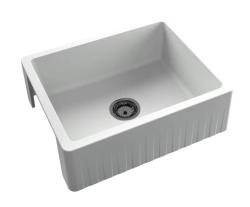 GraniteMy Tradition Podeželski Pomivalnik - 2-Stransko Granitno Korito 60x48 cm Bela podvgradnja z Gun metal čepom 1208968028