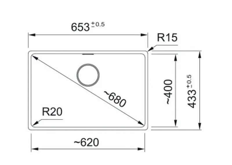 Franke Maris MRG 110-62 Fragranite Slate Grey Pomivalno korito - Podgradnja, Temno siva 125.0714.604
