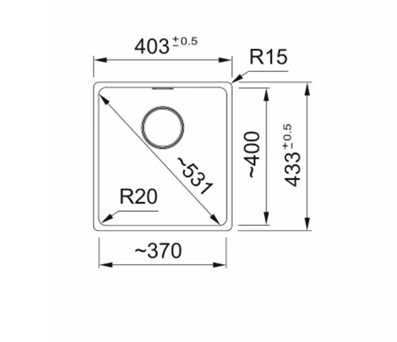 Franke Maris MRG 110-37 Fragranite Slate Grey Umivalnik - Podgradnja, Temno siva 125.0714.602