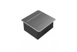 AVARO Vgradna Vtičnica za Pohištvo, 1x Schuko Vtičnica, USB A+C, 1,5m Kabel, Srebrna