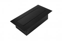 Pohištvena vtičnica 2x schuko vtičnica, USB A+C, brez kabla, črna