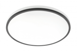 TULA LED stropna svetilka, Ø350mm, 4000K, 24W, 1680lm, AC180-250V, 50/60 Hz, PF>0,5, IP44, črna,3y
