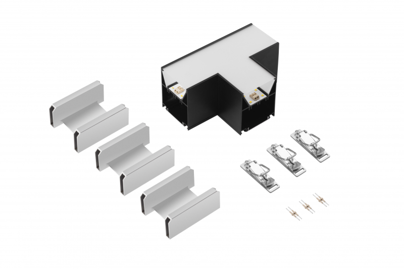 VINEA T-konektor, LED, črna