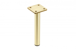 GTV RONDA SIMPLE pohištvena noga, preklopljena, H=180 mm, fi25 mm, jeklo, zlato brušeno