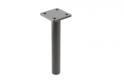 GTV RONDA SIMPLE pohištvena noga, izpostavljena, H=180 mm, fi25 mm, jeklo, črna mat
