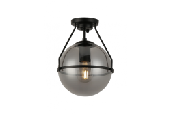 Stropna svetilka DROP, 7165, AC220-240V, 50/60Hz, 1*E27, max.25W, premer 21 cm, črna