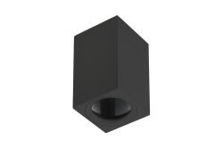 Stropna svetilka TIPO, aluminij, 60x60x100, IP20, max 50W, kvadratna. Črna.